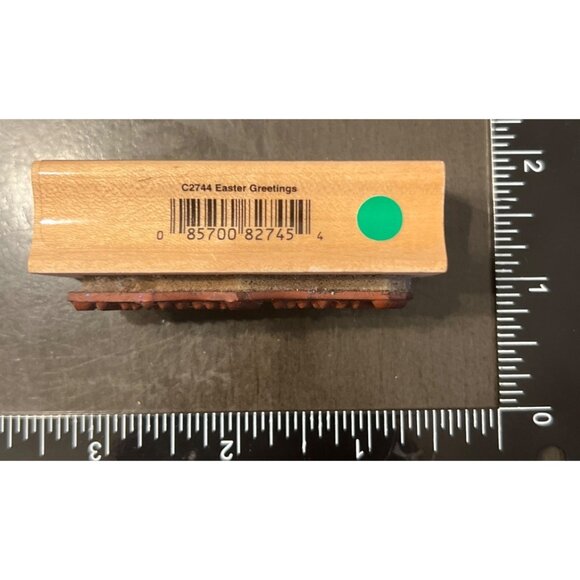 Hero Arts Easter Greetings Wood Mounted Rubber Stamp C2744 - Picture 4 of 4